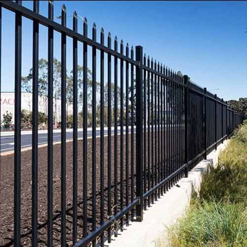 split rail fence  black color 2m zinc steel picket fence panel