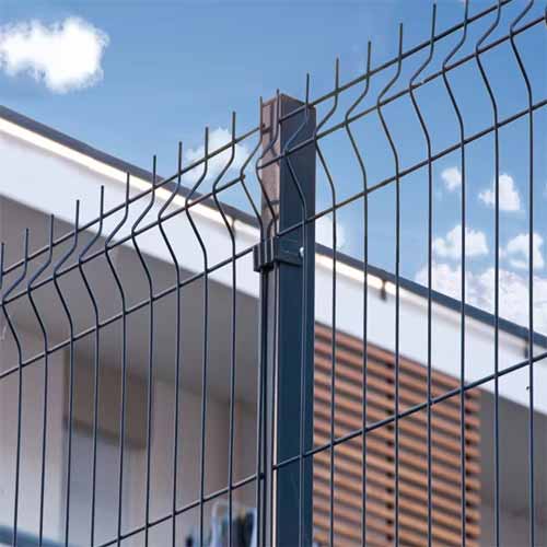 Customized Galvanized Steel Metal Garden Fences Panels outdoor PVC Coated V Bending 3d Curved Welded Wire Mesh fence
