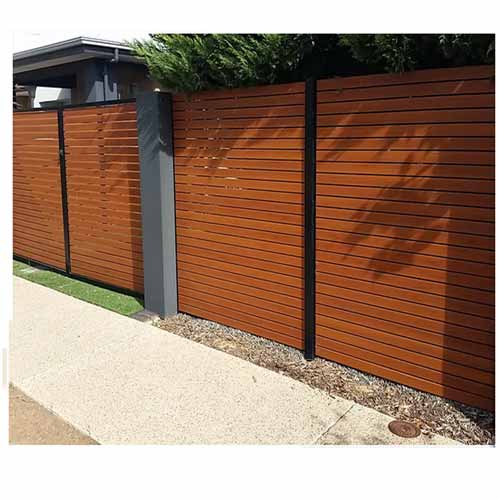 split rail fence good quality privacy modern garden metal aluminum slatted fence